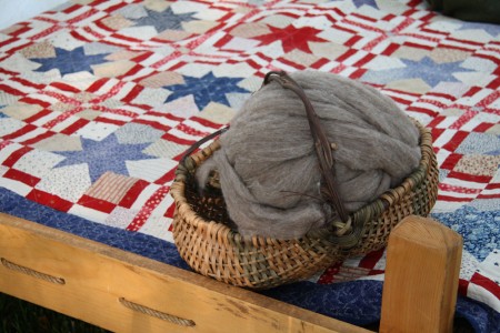 wool basket and quilt resized for blog