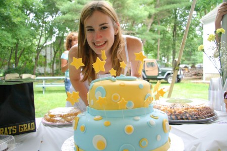 Hannah with cake blog size