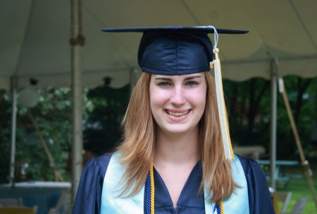 Hannah with cap and gown blog size