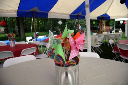 pinwheel and candy centerpieces blog size