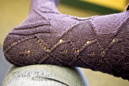 mystery socks back of leg for carole knits