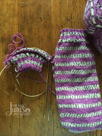 purple rain socks for carole knits