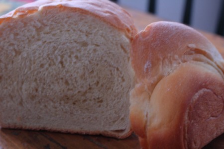 fresh baked white bread