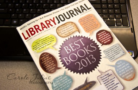 library journal cover for carole knits