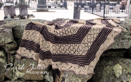 germinate shawl on rocks for carole knits