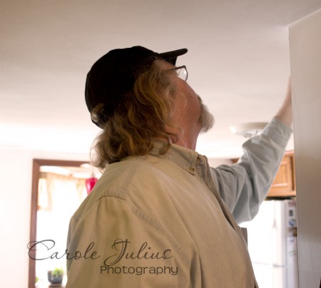 dale painting ceiling for carole knits