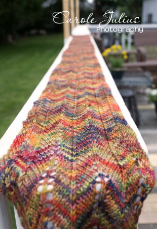 chevron scarf length for carole knits
