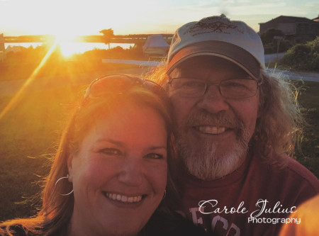 sunset selfie for carole knits