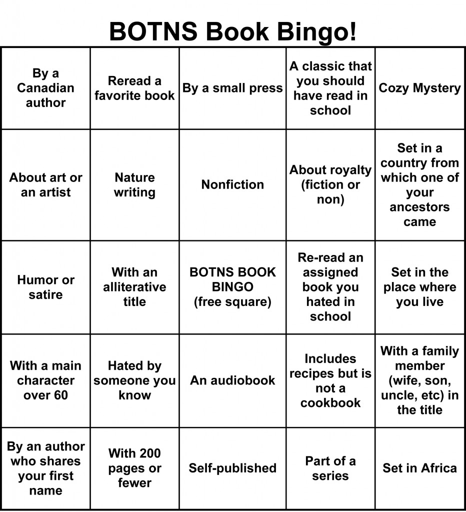 BOTNS Book Bingo 2016