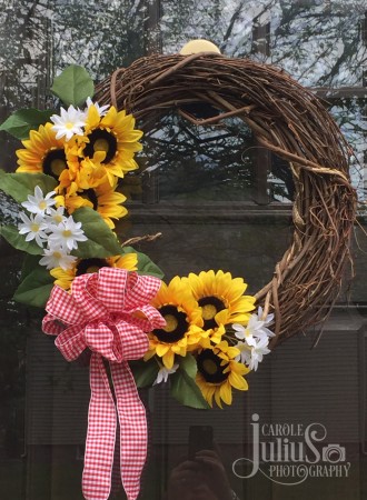 sunflower wreath for carole knits