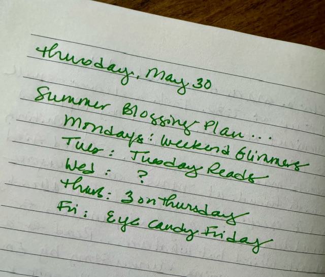 Designing My Summer Blogging