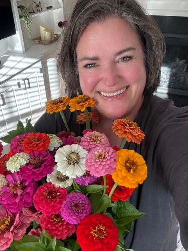 Dahlias and Zinnias for Days